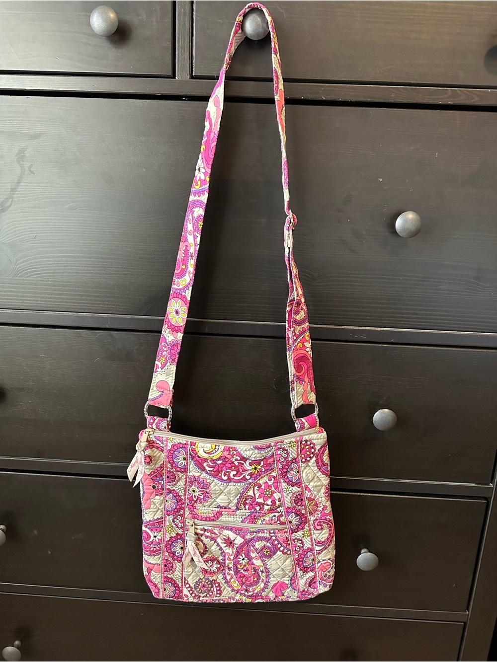 Vera Bradley Pink Paisley Crossbody Bag